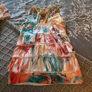 Rue21 Multicolored Layered Ruffles Tank Top.